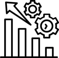 Efficiency Management Line Icon Design vector