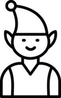 Elf Line Icon Design vector