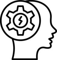 Mindset Line Icon Design vector