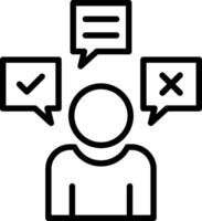 Expression Line Icon Design vector