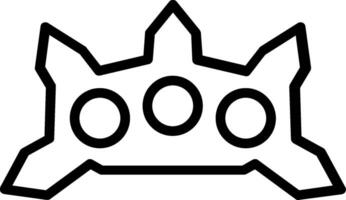 Ninja Knuckle Line Icon Design vector