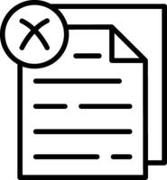 Rejected Line Icon Design vector