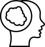 Think Line Icon Design vector