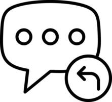 Reply Line Icon Design vector