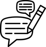 Write Line Icon Design vector