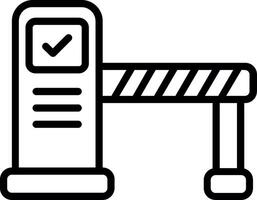 Barrier Line Icon Design vector