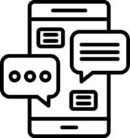 Chat Line Icon Design vector