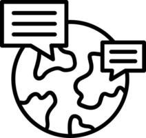 Forum Line Icon Design vector