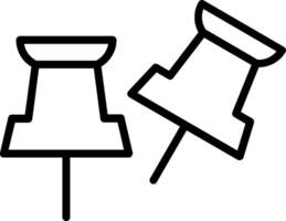 Pin Line Icon Design vector