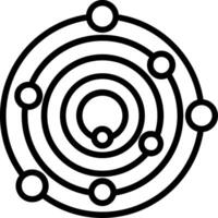 Orbit Line Icon Design vector