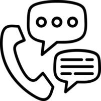 Phone Line Icon Design vector
