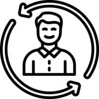 Rotation Line Icon Design vector