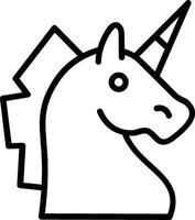 Unicorn Line Icon Design vector
