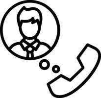 Contact Line Icon Design vector