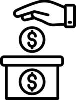 Deposit Line Icon Design vector