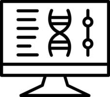 Dna computing Line Icon Design vector
