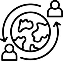 Communication Line Icon Design vector