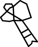 Stone Axe Line Icon Design vector