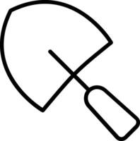 Trowel Line Icon Design vector