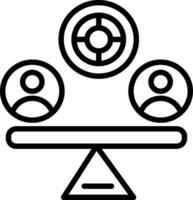 Target Line Icon Design vector