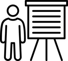 Tutor Line Icon Design vector