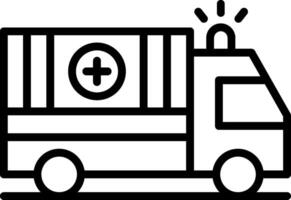 Ambulance Line Icon Design vector