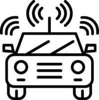 Autonomous Car Line Icon Design vector