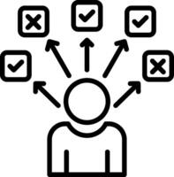 Choices Line Icon Design vector