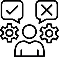 Decision Making Line Icon Design vector