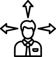 Decision Line Icon Design vector