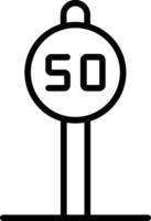 Speed Limit Line Icon Design vector