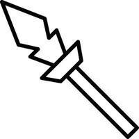 Spear Line Icon Design vector