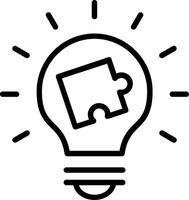 Solution Line Icon Design vector