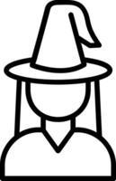 Witch Line Icon Design vector