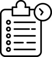 Task list Line Icon Design vector