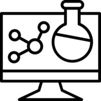 Virtual lab Line Icon Design vector