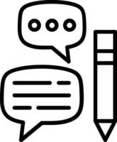 Writing Line Icon Design vector