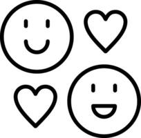 Happiness Line Icon Design vector