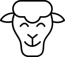 Sheep Line Icon Design vector