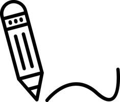 Pencil Line Icon Design vector