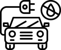 No Fossil Fuels Line Icon Design vector