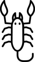 Scorpion Line Icon Design vector