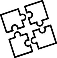 Puzzle Line Icon Design vector