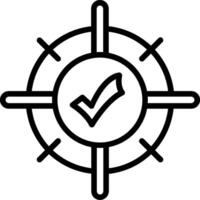 Target Line Icon Design vector