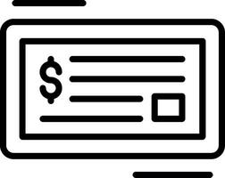 Checkbook Line Icon Design vector