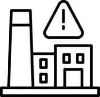 Factory Line Icon Design vector