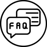Faq Line Icon Design vector