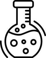 Flask Line Icon Design vector