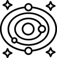 Galaxy Line Icon Design vector