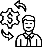 Employment Line Icon Design vector